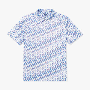 AFTCO MFG Men's Polo WHITE / S Aftco Boatbar Printed Performance Polo Shirt M64228WHT