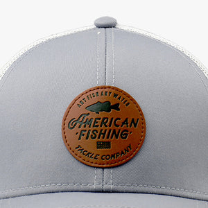 AFTCO MFG Youth Hats GRAY Aftco Youth Lemonade Leather Trucker Hat BC1032GRA