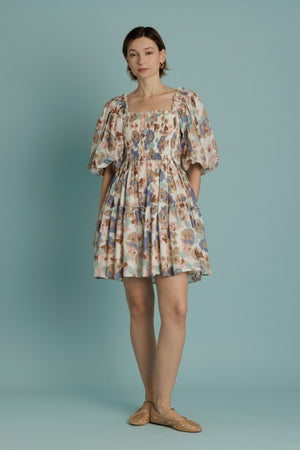 AUREUM Women's Dresses Floral Smocked Mini Dress