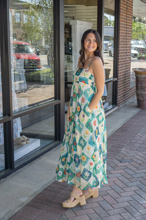 AUREUM Women's Dresses Flower Print Maxi Dress