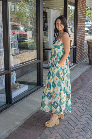 AUREUM Women's Dresses Flower Print Maxi Dress