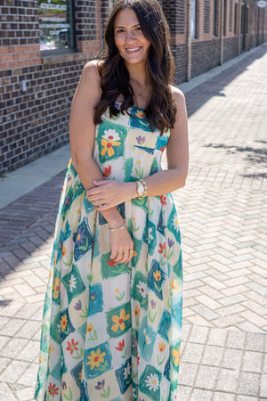 AUREUM Women's Dresses Flower Print Maxi Dress