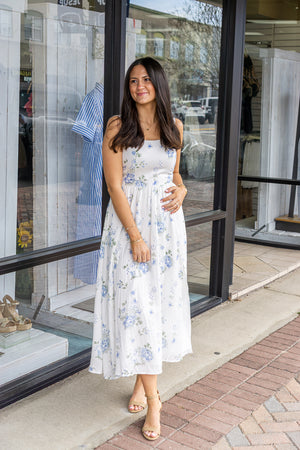 B.RIGHT + D.ARK Women's Dresses Floral Square Neck Midi Dress