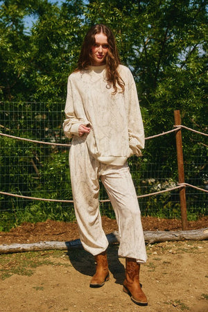 BUCKET LIST Women's Pants Camouflage Loose Fit Waist Banded Jogger Pants