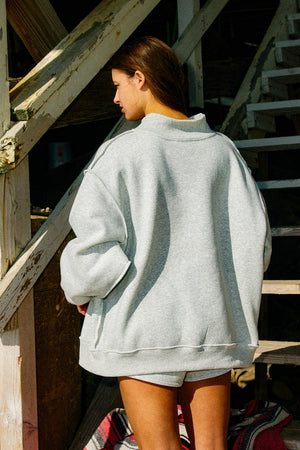 BUCKET LIST Women's Top God's Country Reversible Mock-neck Sweatshirt