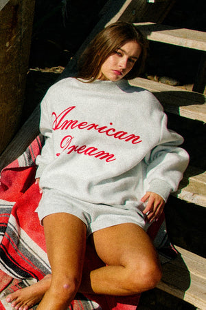 BUCKET LIST Women's Top God's Country Reversible Mock-neck Sweatshirt