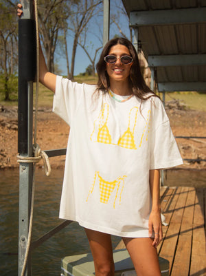 CHARLIE SOUTHERN Women's Tee YELLOW / S Charlie Southern Bikini Tee BIKINITEEGING