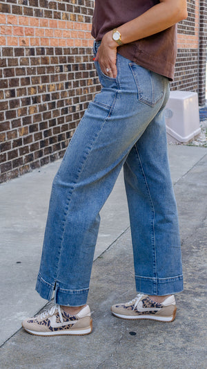 DEAR JOHN DENIM Women's Jeans Dear John Holly Button High Rise Clean Hem W/Slit || David's Clothing