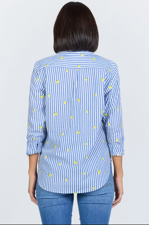 DEAR JOHN DENIM Women's Top Dear Lolita Blue Lemon Embroidery Shirt