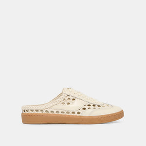 DOLCE VITA Women's Shoes Notice Slide Woven Sneakers Off White Woven Stella