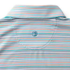 DUCK HEAD Men's Polo Duck Head Long Drive Performance Polo Neil Stripe