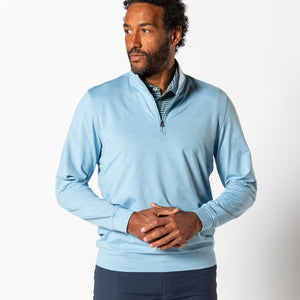 DUCK HEAD Men's Pullovers BLUE HEATHER / S Duck Head Long Drive Performance 1/4 Zip Pullover D21139415