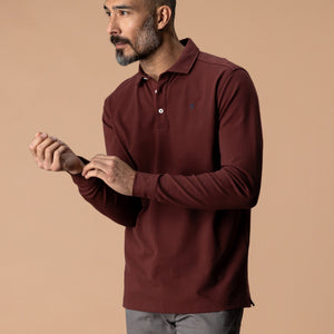 DUCKHEAD Men's Polo BURGUNDY BROWN / S Duck Head Hanover Pima Cotton Pique Polo D21198274