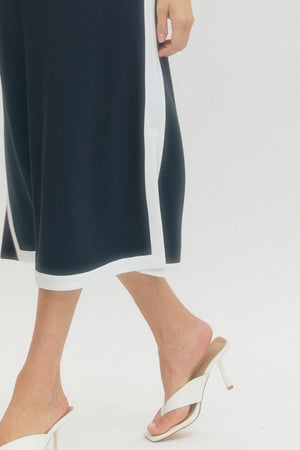 ENTRO INC Women's Dresses Solid Sleeveless Scuba Midi Dress