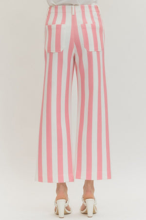 ENTRO INC Women's Pants Striped Flare Pants