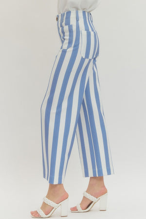 ENTRO INC Women's Pants Striped Flare Pants