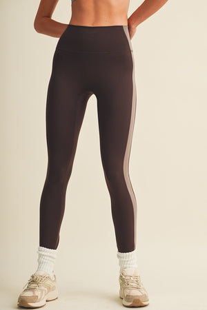 GLOWIE Women's Pants Side Contrast Block Legging