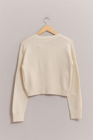 HYFVE INC. Women's Sweaters Heart Button Cardigan || David's Clothing