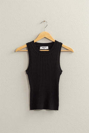 HYFVE INC. Women's Top BLACK / S Essential Ribbed Tank Top || David's Clothing DZ24A871