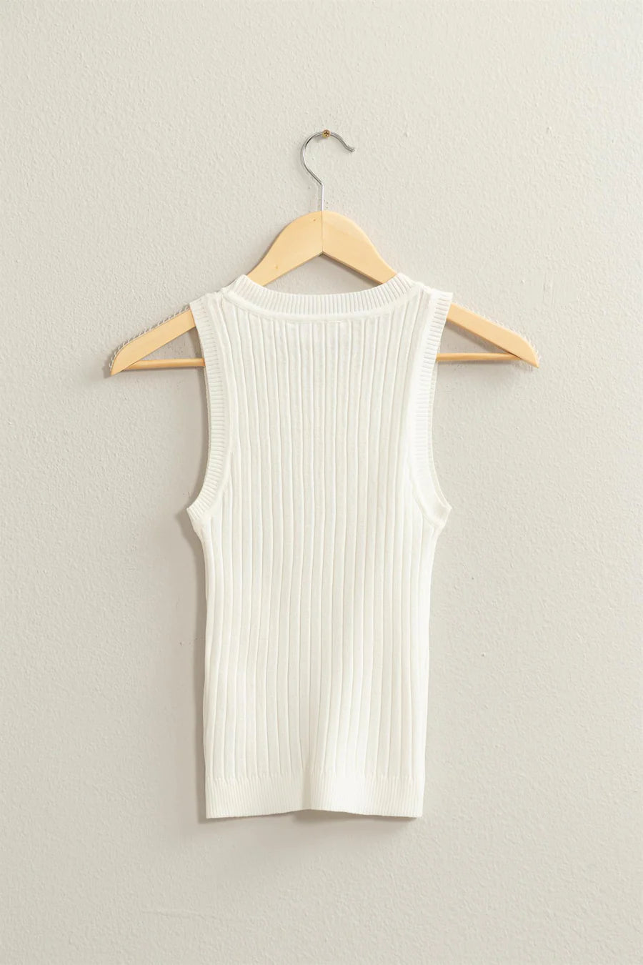 HYFVE INC. Women's Top OFFWHITE / S Essential Ribbed Tank Top || David's Clothing DZ24A871