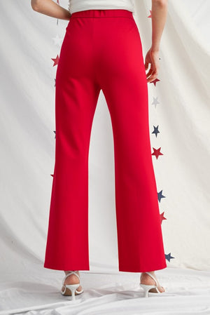 JODIFL Women's Pants Solid Bootcut Slacks