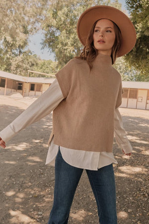 JODIFL Women's Sweaters Ribbed knit Short Dolman Sleeves Top || David's Clothing