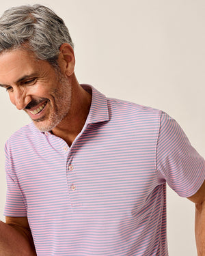 JOHNNIE O Men's Polo Johnnie-O Performance Mesh Polo - Stetson Stripe