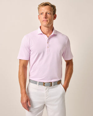 JOHNNIE O Men's Polo PORTO PINK / S Johnnie-O Performance Mesh Polo - Stetson Stripe JMPO101630PTPK