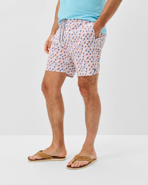 JOHNNIE O Men's Shorts Johnnie-O Half Elastic 7" Swim Trunks
