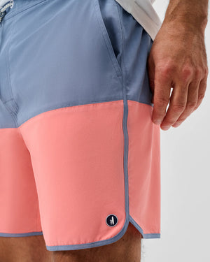 JOHNNIE O Mens Shorts Half Elastic 7" Swim Trunks - Tully