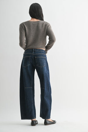 JUST BLACK DENIM Women's Jeans Just Black Denim Patch Pocket Barrel