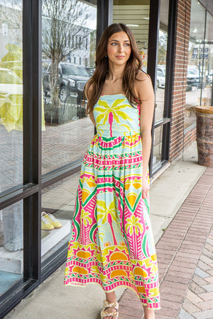 KARLIE CLOTHES Women's Dresses Karlie Palm Beach Bustier Maxi Dress