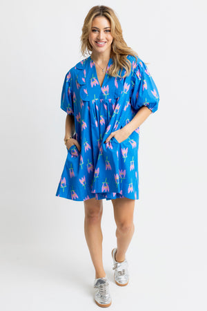 KARLIE CLOTHES Women's Dresses Karlie Poppy Scallop V Neck Dress