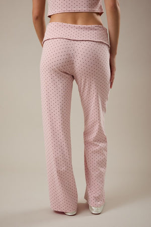 LELIS COLLECTION Women's Pants Low Waist Foldover Pants