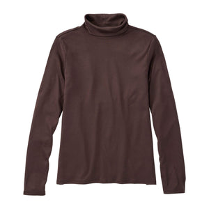 LL Bean 21-Women's Knit Top DEEPEST BROWN / XS L.L.Bean Women's Pima Cotton Turtleneck, Long-Sleeve 214949DB