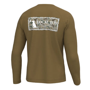 LOCAL BOY OUTFITTERS Men's Tees COPPER / S Local Boy High Badge OD Long Sleeve Heather Performance Shirt L1410010CPR
