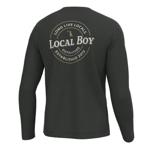 LOCAL BOY OUTFITTERS Men's Tees GRAY / S Local Boy High Badge OD Long Sleeve Heather Performance Shirt L1410008GRY
