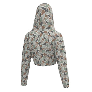 LOCAL GIRL Women's Top Local Girl Velvet Fleece Cropped Hoodie