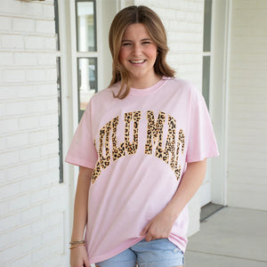 LU LU MAC Women's Top BLOSSOM / S Lulu Mac Leopard Print Logo Tee LM-LPBL