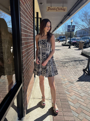 MEET ME IN SANTORINI Women's Dresses Nysas Ink Mini Dress