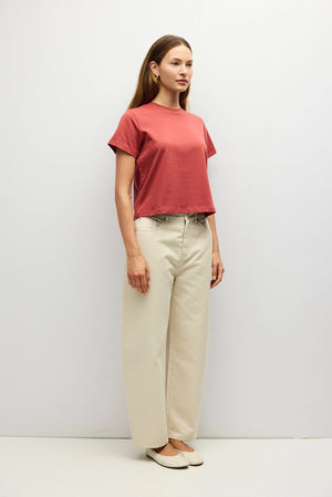MOD REF CLOTHIN Women's Top The Lanie Top | Women's Heavyweight Cotton T-Shirt