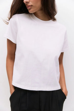 MOD REF CLOTHIN Women's Top WHITE / S The Lanie Top | Women's Heavyweight Cotton T-Shirt TM1773