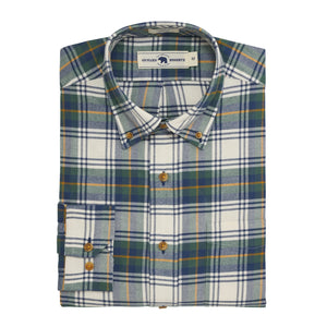 ONWARD RESERVE Men's Sport Shirt Onward Reserve Bark Featherweight Flannel - Mallard Green