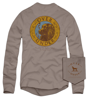 OVER UNDER CLOTHING Men's Tees Over Under L/S Boykin Crest T-Shirt Driftwood