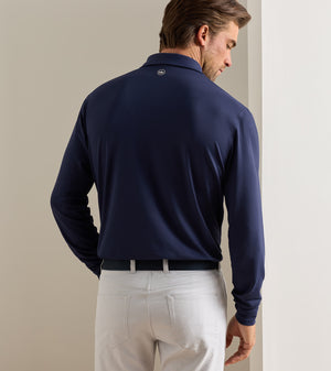 PETER MILLAR Men's Polo Peter Millar Lyons Performance Jersey Long-Sleeve Polo