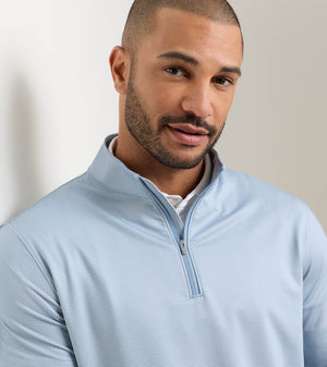 PETER MILLAR Men's Pullovers Peter Millar Perth Basketweave Performance Quarter-Zip