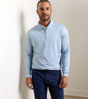 PETER MILLAR Men's Pullovers Peter Millar Perth Basketweave Performance Quarter-Zip