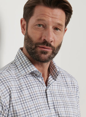 PETER MILLAR Men's Sport Shirt Peter Millar North Coast Crown Lite Cotton-Stretch Sport Shirt