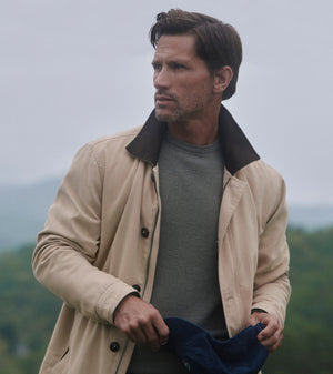 PETER MILLAR Mens Jackets Peter Millar Chatham Cotton Cashmere Coat