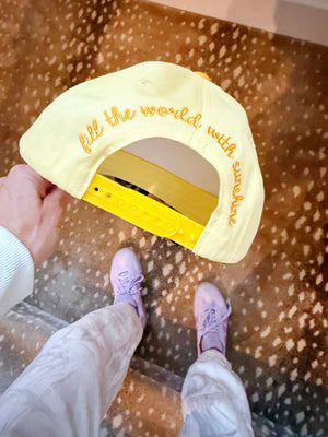 POPPY & PINE Women's Hat LEO/YELLOW Poppy & Pine Fill the World with Sunshine Smiley Hat SMILEY